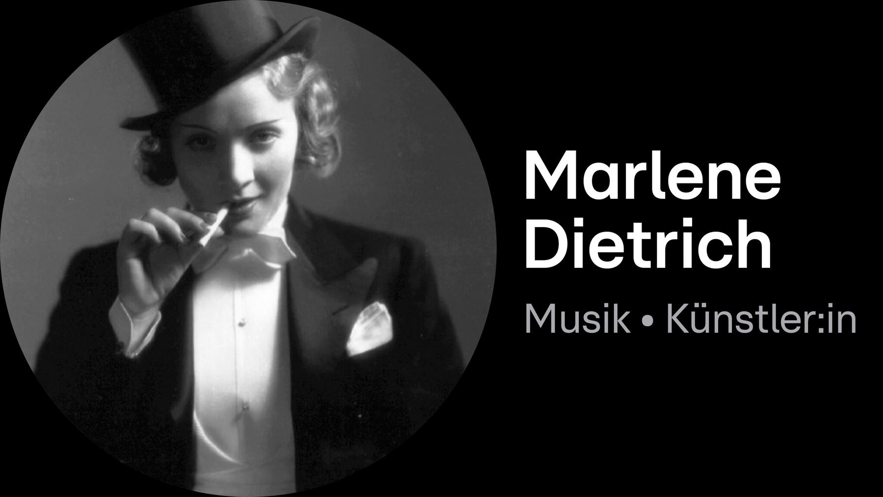 Artist Page Marlene Dietrich