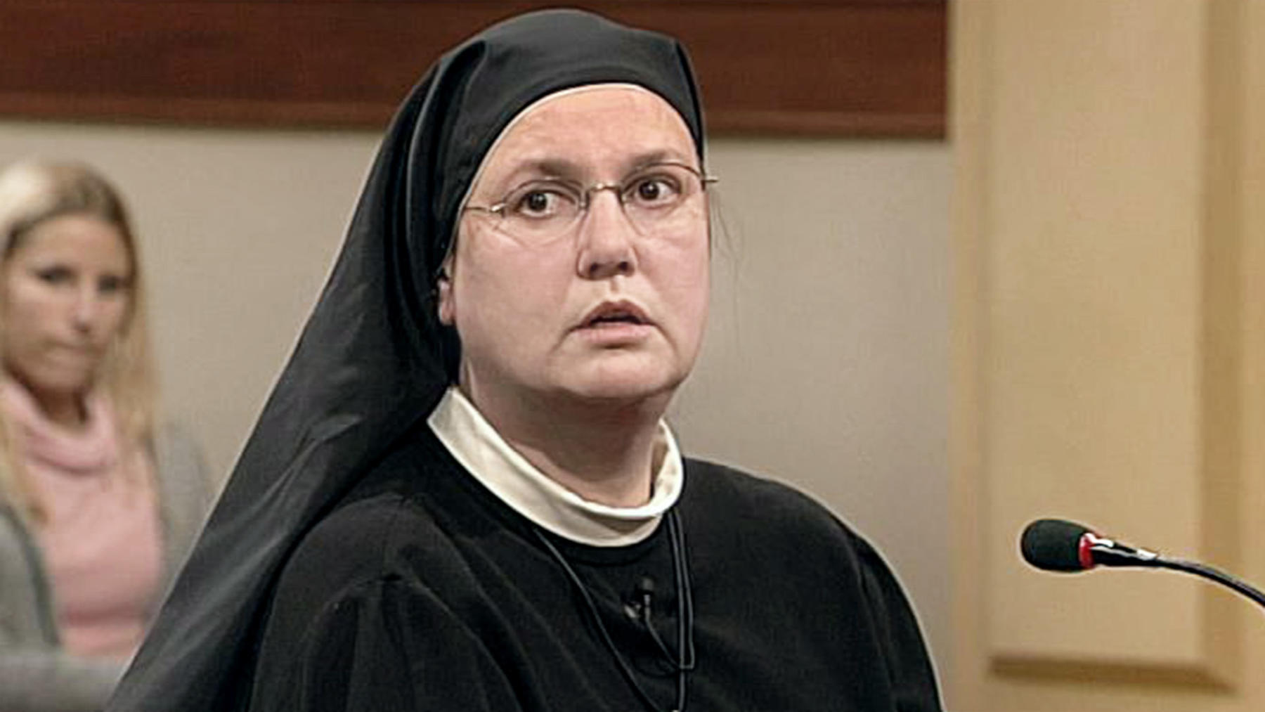 Nonne auf Konfrontationskurs 