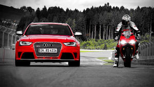 Audi RS4 gegen Ducati Panigale - BMW M6 - Det sucht Rennsemmel